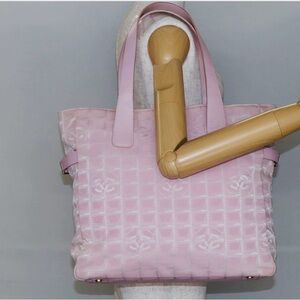 Chanel Travel Line Nylon Large Tote in Pink Authentic
